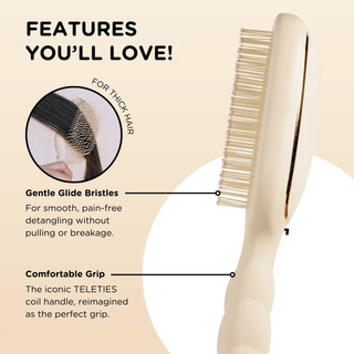Teleties: Detangler Hair Brush • Thick Hair | Tan