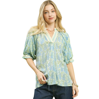 Meadow Mist Peplum Top