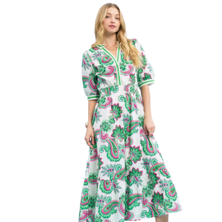 Resort Bloom Paisley Midi Dress