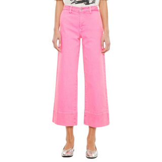 Kan Can: High Rise Wide Leg Cropped Jeans