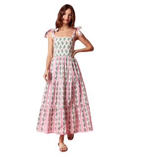 Cottage Rose Tie-Strap Dress