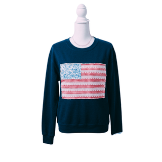 The Ragged Edge: Sweet Sweet Liberty Sweatshirt in Navy