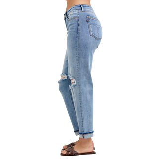 Judy Blue: Mid Rise Boyfriend w/ Destroy & Cuff *82688REG