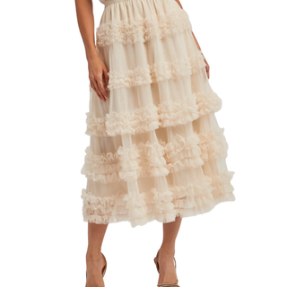 Whipped Cream Ruffle Skirt