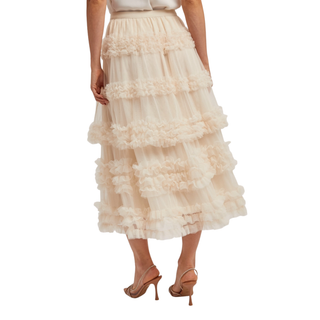 Whipped Cream Ruffle Skirt