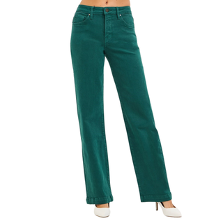Risen: Tummy Control High Rise Straight Leg in Hunter Green