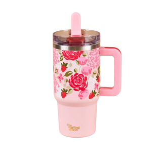 The Darling Effect: 20oz Lifestyle Flip Straw Tumbler in Rose Garden