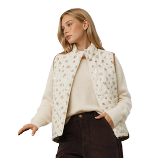 Farmhouse Floral Quilted Vest