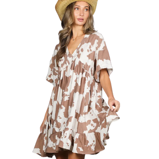 Saddle Up Cow Print Dress