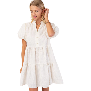 Ivory Whisper Tiered Dress