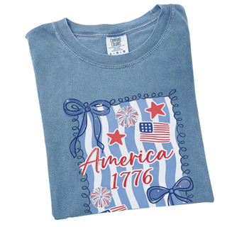 Blue Jean Star-Spangled Bow Tee