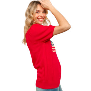 Red, White & Cute Sweater