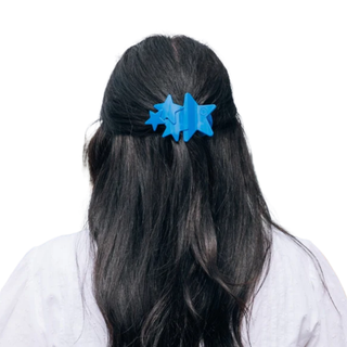Teleties: Blue Shooting Star Medium Flat Hair Clip