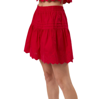 Scarlet Sweetheart Eyelet Skirt
