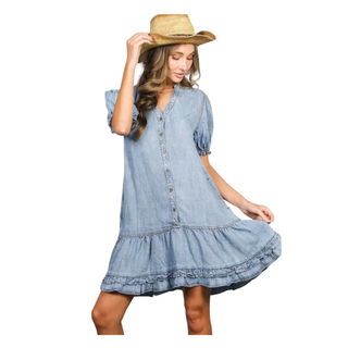 Chambray Charm Dress